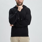 Sweat molleton à capuche hoodie noir homme en promo chez La Halle Sweat molleton à capuche hoodie noir homme dans le catalogue La Halle