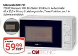 Mikrowelle MW 791 im Angebot bei GLOBUS in Wolfenbüttel Mikrowelle MW 791 Angebote von Clatronic bei GLOBUS Wolfenbüttel für 59,99 €
