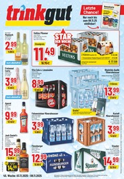 Trinkgut Prospekt für Essen mit 6 Seiten Trinkgut Prospekt für Essen: "Aktuelle Angebote", 6 Seiten, 03.11.2025 - 08.11.2025