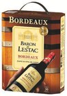 Bordeaux AOP rouge - Baron de Lestac - U Express à Vienne Bordeaux AOP rouge - Baron de Lestac en promo chez U Express Vienne à 9,60 €