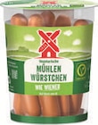 vegetarische Mühlen Würstchen oder vegane Mühlen Frikadellen Minis Angebote von Rügenwalder Mühle bei tegut Schweinfurt für 2,49 €