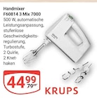 Handmixer F60814 3 Mix 7000 Angebote von KRUPS bei GLOBUS Krefeld für 44,99 €