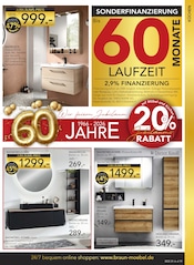 Aktueller BRAUN Möbel-Center Prospekt mit Badmöbel, "Wir feiern Jubiläum!", Seite 19