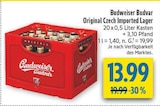 Original Czech Imported Lager Angebote von Budweiser Budvar bei diska Chemnitz für 13,99 €