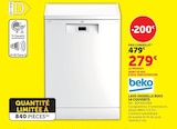 Lave-vaisselle 14 couverts - Beko - Hyper U à Athis-Mons Lave-vaisselle 14 couverts - Beko en promo chez Hyper U Athis-Mons à 279,00 €