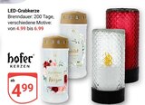 LED-Grabkerze im Angebot bei GLOBUS in Siegen LED-Grabkerze Angebote von Hofer Kerzen bei GLOBUS Siegen für 4,99 €