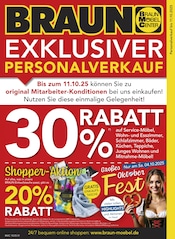 Aktueller BRAUN Möbel-Center Möbel & Einrichtung Prospekt in Ühlingen-Birkendorf und Umgebung, "EXKLUSIVER PERSONALVERKAUF" mit 16 Seiten, 01.10.2025 - 28.10.2025