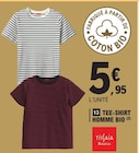 Tee-shirt homme bio - Tissaia Basics en promo à 5,95 € chez E.Leclerc Tee-shirt homme bio - Tissaia Basics dans le catalogue E.Leclerc