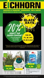 Aktueller Eichhorn Baumärkte Prospekt in Buseck und Umgebung, "BLACK DAYS" mit 6 Seiten, 21.11.2025 - 29.11.2025