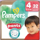 Couches harmonie pants géant t4x32 - PAMPERS en promo chez Intermarché Super Couches harmonie pants géant t4x32 - PAMPERS dans le catalogue Intermarché Super