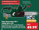 Akku-Kettensäge 20 V »PKSA 20-Li C3« Angebote von PARKSIDE bei Kaufland Filderstadt für 49,99 €