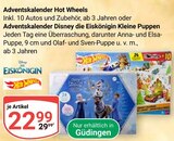 Adventskalender Hot Wheels von Hot Wheels für 22,99 € bei GLOBUS im Angebot Adventskalender Hot Wheels von Hot Wheels im aktuellen GLOBUS Prospekt