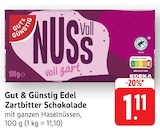 Edel Zartbitter Schokolade im Angebot bei EDEKA in Kaiserslautern Edel Zartbitter Schokolade Angebote von Gut & Günstig bei EDEKA Kaiserslautern für 1,11 €