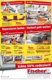 Fernseher im Polstermöbel Fischer Prospekt in Regenstauf Aktueller Polstermöbel Fischer Prospekt mit Fernseher, "WASSERSCHADEN RÄUMUNGSVERKAUF", Seite 2