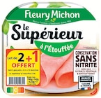 Jambon cuit Le Supérieur à l'étouffée conservation sans nitrite - FLEURY MICHON en promo chez Super U Jambon cuit Le Supérieur à l'étouffée conservation sans nitrite - FLEURY MICHON dans le catalogue Super U