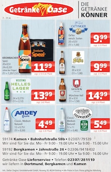 Krombacher im aktuellen Getränke Oase Prospekt (Bergkamen) Krombacher im Getränke Oase Prospekt "Aktuelle Angebote" mit 1 Seiten (Bergkamen)