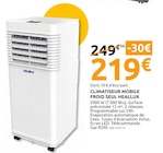 Climatiseur mobile froid seul - Heallux en promo chez Mr.Bricolage Climatiseur mobile froid seul - Heallux dans le catalogue Mr.Bricolage