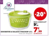 Hyper U Sucé-sur-Erdre - Promo Essoreuse à salade 4,5 L Promo Essoreuse à salade 4,5 L à 7,99 € dans le catalogue Hyper U à Sucé-sur-Erdre
