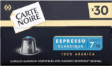 Café en capsules aluminium espresso classique n° 7 - CARTE NOIRE - Monoprix Levallois à Neuilly-sur-Seine Café en capsules aluminium espresso classique n° 7 - CARTE NOIRE en promo chez Monoprix Levallois Neuilly-sur-Seine à 7,28 €