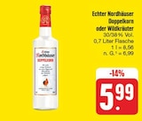 Doppelkorn oder Wildkräuter Angebote von Echter Nordhäuser bei EDEKA Hoyerswerda für 5,99 €