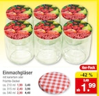 Einmachgläser für 1,99 € bei Zimmermann im Angebot Einmachgläser im aktuellen Zimmermann Prospekt