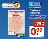 Frischwurst-Aufschnitt im ALDI SÜD Prospekt Frischwurst-Aufschnitt von Gut Drei Eichen im aktuellen ALDI SÜD Prospekt für 0,99 €