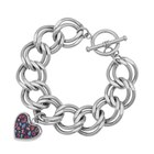 Bracelet en acier et laque coeur - Laure Boulard - Le Manège à Bijoux Bracelet en acier et laque coeur - Laure Boulard à 29,00 € dans le catalogue Le Manège à Bijoux