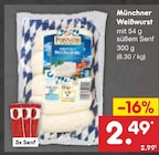 Münchner Weißwurst im Angebot bei Netto Marken-Discount in Frechen Münchner Weißwurst Angebote von Ponnath bei Netto Marken-Discount Frechen für 2,49 €