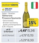 Prosecco Spumante Angebote von Valmarone bei Metro Ludwigshafen für 5,34 €