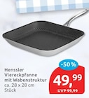 Viereckpfanne mit Wabenstruktur von Henssler für 49,99 € bei budni im Angebot Viereckpfanne mit Wabenstruktur von Henssler im aktuellen budni Prospekt