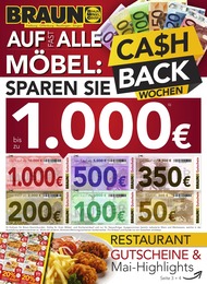 BRAUN Möbel-Center Prospekt für Weil am Rhein mit 4 Seiten BRAUN Möbel-Center Prospekt für Weil am Rhein: "Großes Maifest", 4 Seiten, 07.05.2025 - 03.06.2025