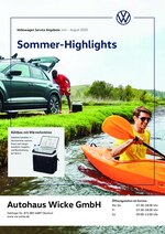 Volkswagen Prospekt für Gelsenkirchen mit 1 Seiten Volkswagen Prospekt für Gelsenkirchen: "Sommer-Highlights", 1 Seiten, 01.06.2020 - 31.08.2020