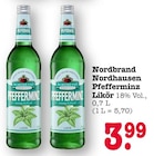 Pfefferminz Likör Angebote von Nordbrand Nordhausen bei EDEKA Frankfurt für 3,99 €