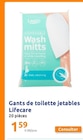 Promo Gants de toilette jetables Lifecare à 1,59 € dans le catalogue Action à Saint-Vite
