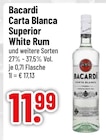 Aktuelles Carta Blanca Superior White Rum Angebot bei Trinkgut in Regensburg ab 11,99 €
