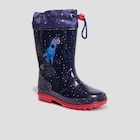 Bottes de pluie à coulisse bleu marine garçon en promo chez La Halle Bottes de pluie à coulisse bleu marine garçon dans le catalogue La Halle