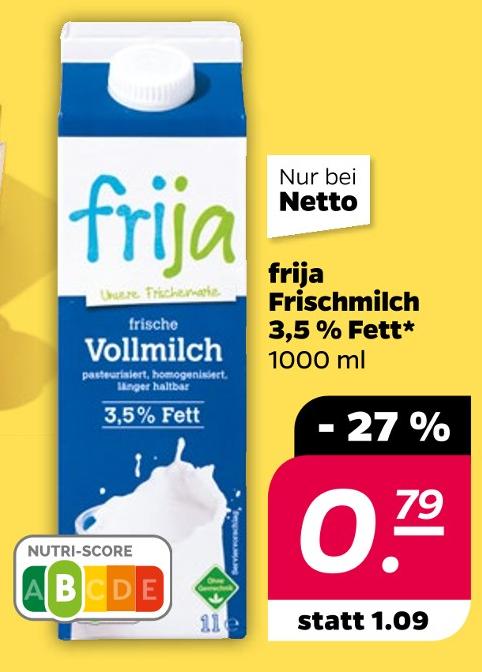 Frischmilch 3,5 % Fett
