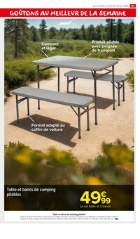 Promo Table Camping dans le catalogue Carrefour Market du moment à la page 67