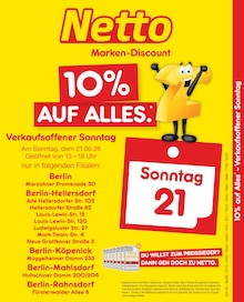 Aktueller Netto Marken-Discount Prospekt (Berlin) Netto Marken-Discount Prospekt "10% auf ALLES" mit Seiten (Berlin)