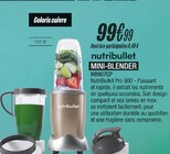 Mini-blender - NUTRIBULLET - Blanc Brun à Versailles Mini-blender - NUTRIBULLET en promo chez Blanc Brun Versailles à 99,99 €