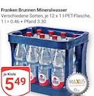 GLOBUS - Franken Brunnen Angebot im Prospekt Franken Brunnen bei GLOBUS im Prospekt "" für 5,49 €
