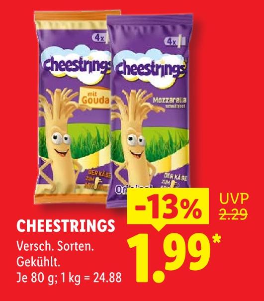 Cheestrings mit Gouda