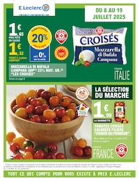 Catalogue E.Leclerc avec 24 pages de promos Prospectus E.Leclerc, "TOUT CE QUI COMPTE POUR VOUS EXISTE À PRIX E.LECLERC", pages, 08/07/2025 - 19/07/2025