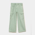 Pantalon large battle poches à rabat vert pastel fille à 8,99 € dans le catalogue La Halle