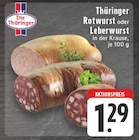 Thüringer Rotwurst oder Leberwurst bei EDEKA im Alfter Prospekt für 1,29 €