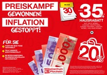 Möbelzentrum Pforzheim Prospekt: "PREISKAMPF GEWONNEN! INFLATION GESTOPPT!", 1 Seite, 25.03.2024 - 30.03.2024