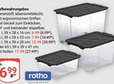 Aufbewahrungsbox im Angebot bei GLOBUS in Bensheim Aufbewahrungsbox Angebote von rotho bei GLOBUS Bensheim für 6,99 €