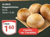 Aktuelles Roggenbrötchen Angebot bei GLOBUS in Wiesbaden ab 1,60 €