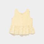 Blouse sans manches brodée à volants jaune clair fille dans le catalogue La Halle