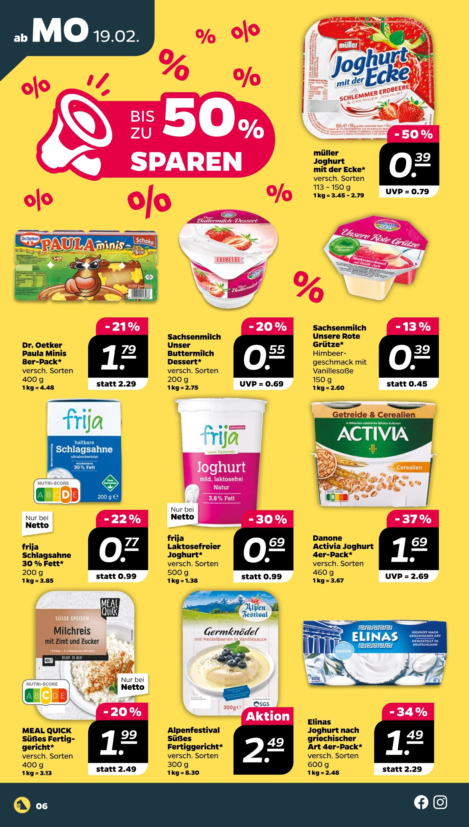 Joghurt - günstige Angebote z.B. von Zott mit Erdbeere bei Aldi, Lidl